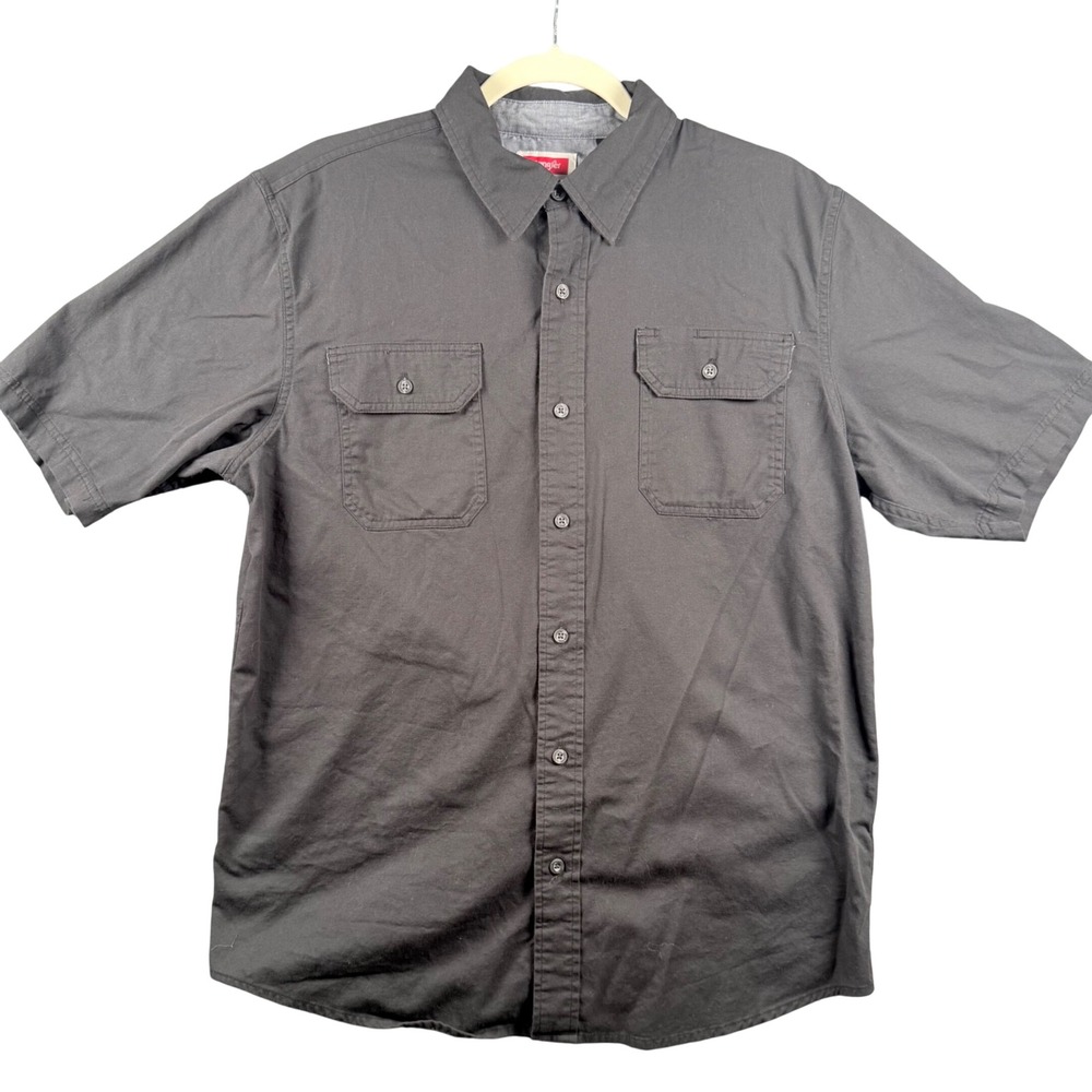 Wrangler M Flex for Comfort SS Button Up Shirt Gorpcore Workwear Cowboy Rugged